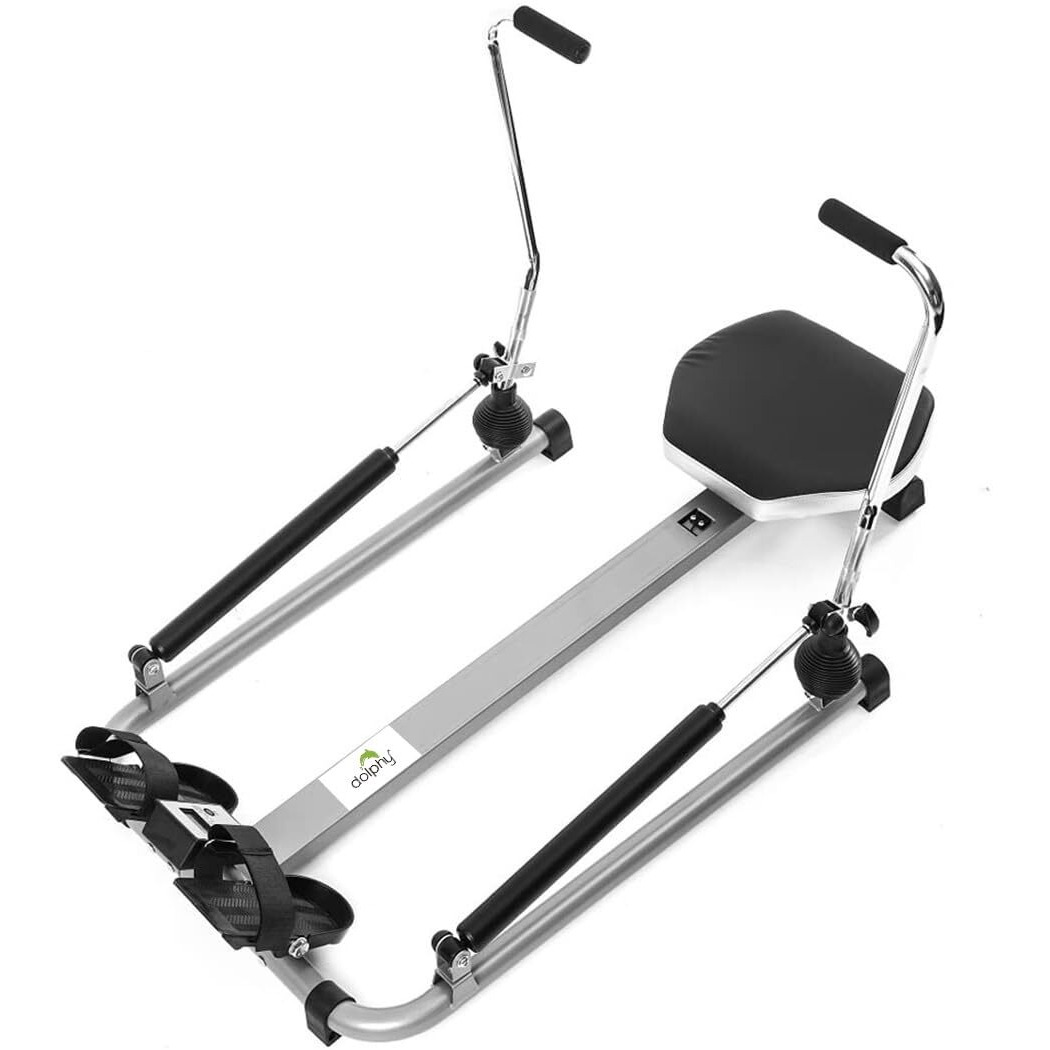 Dolphy Rowing Machine with Digital Indicator | Smooth Hydraulic Seat Roller for Home Gym Cardio Workout