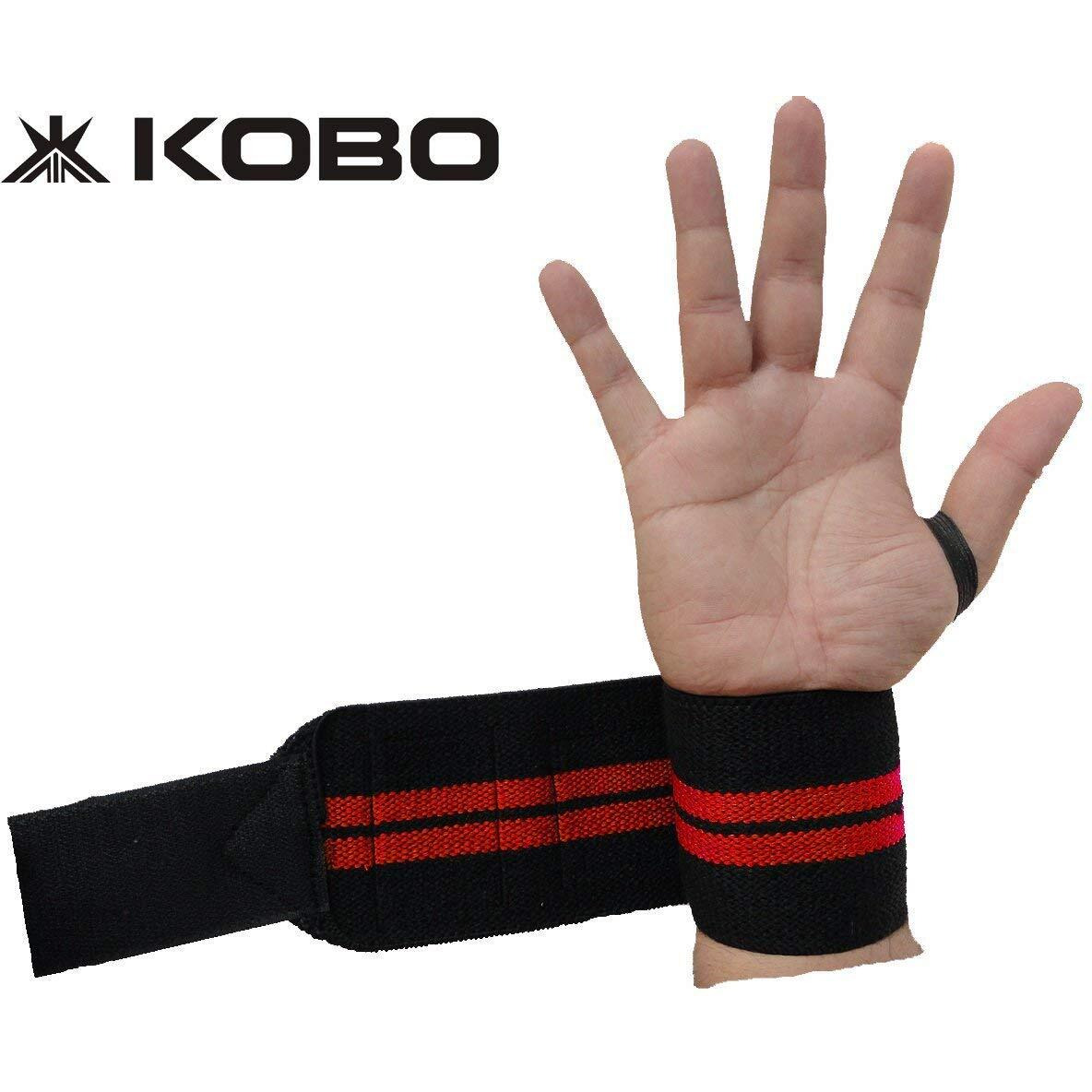 Kobo WTA-04 Power Cotton Gym Support (Black/Red)