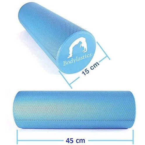 Bodylastics 45cms EVA Dotted Foam Roller for Deep Tissue Massage, Relief from Sore Muscles Pain, Pre & Post Exercise Fitness Workout Sessions