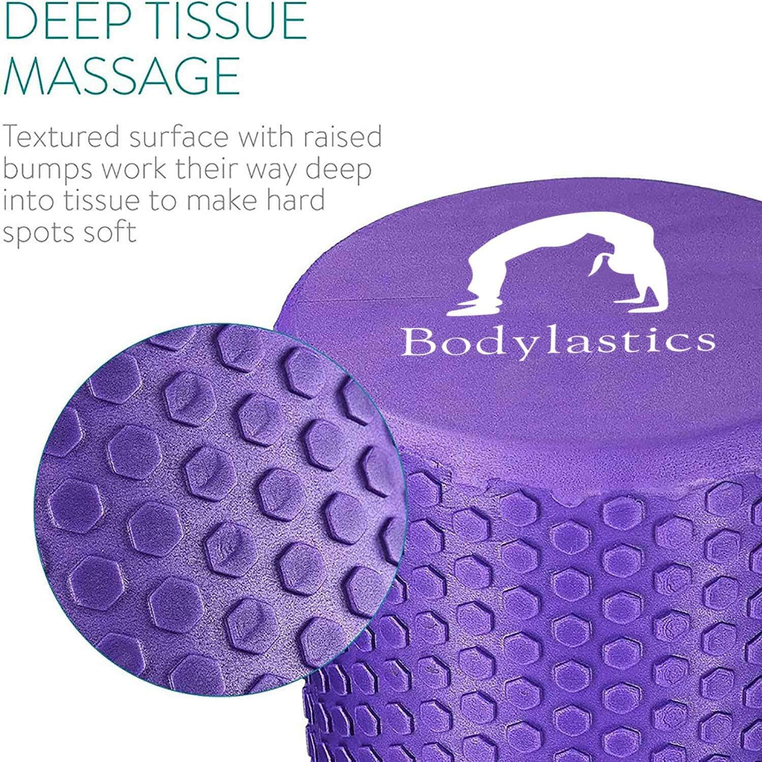 Bodylastics 45cms EVA Dotted Foam Roller for Deep Tissue Massage, Relief from Sore Muscles Pain, Pre & Post Exercise Fitness Workout Sessions