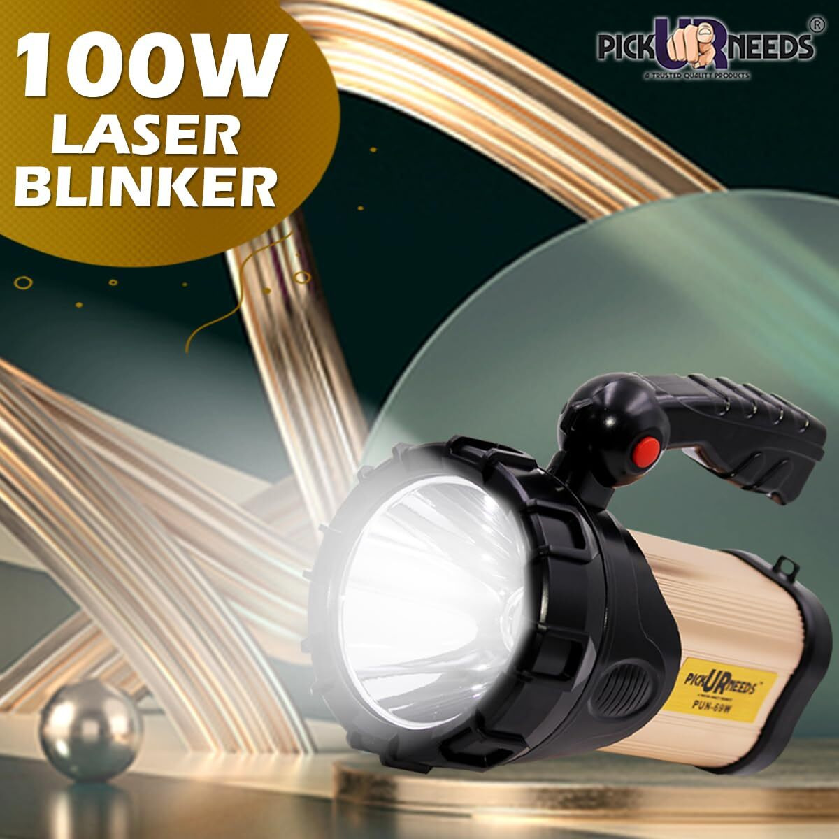 Pick Ur Needs Rechargeable Search Torch Light Waterproof Bright Led Laser Long Range Distance High Power Search Light