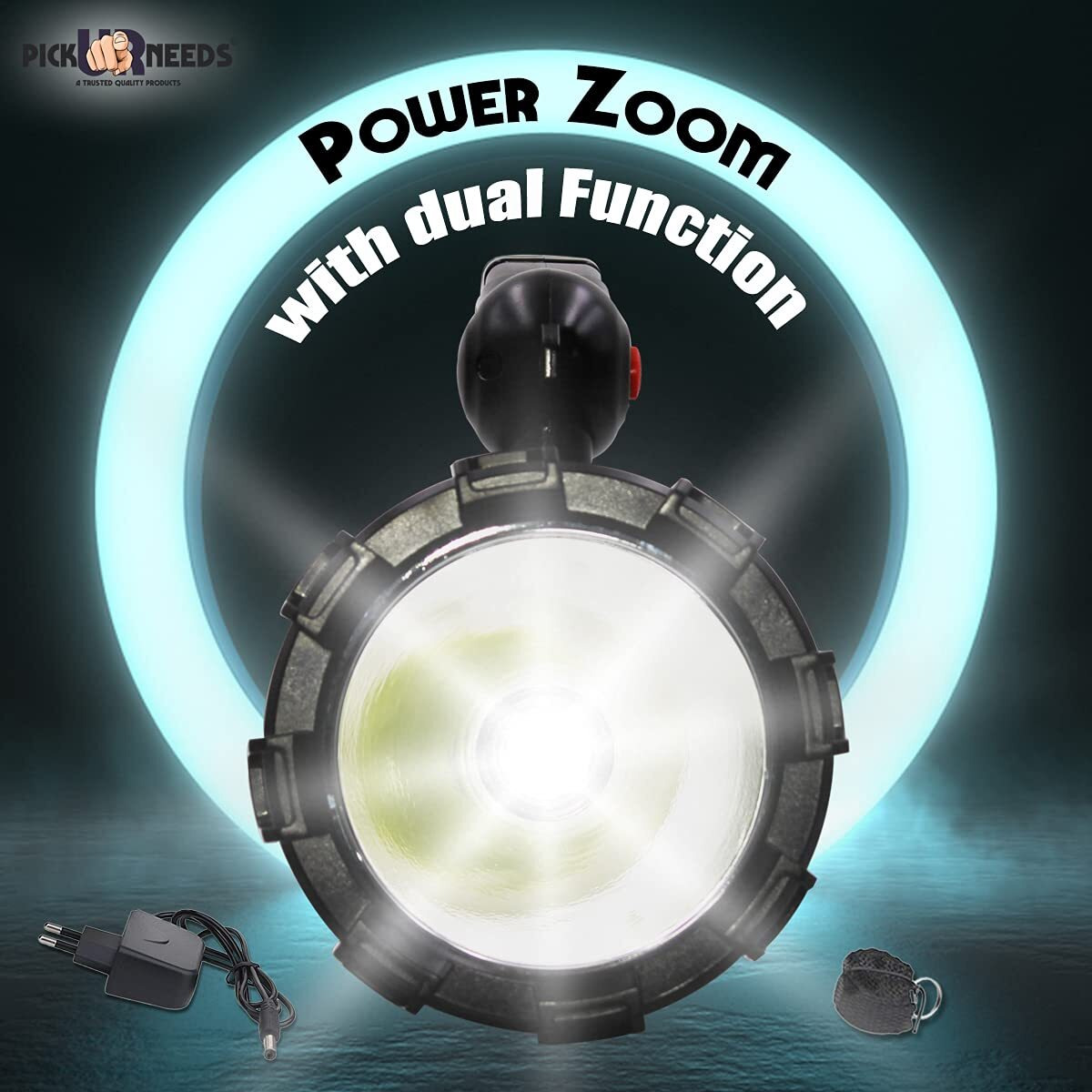 Pick Ur Needs Rechargeable Search Torch Light Waterproof Bright Led Laser Long Range Distance High Power Search Light