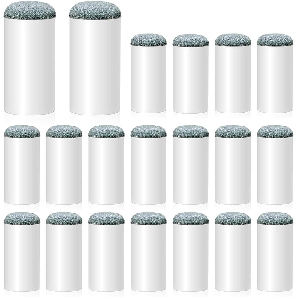 Proberos 20 Pcs Cue Tips 9mm Slip-On Cue Stick Tips Cue Tip Replacement for Billiards, Pool