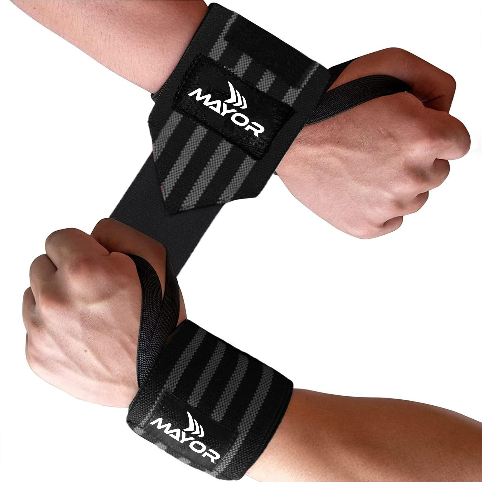 Mayor Secure Gym Gloves (Free Size) (One Size, Grey/Black)