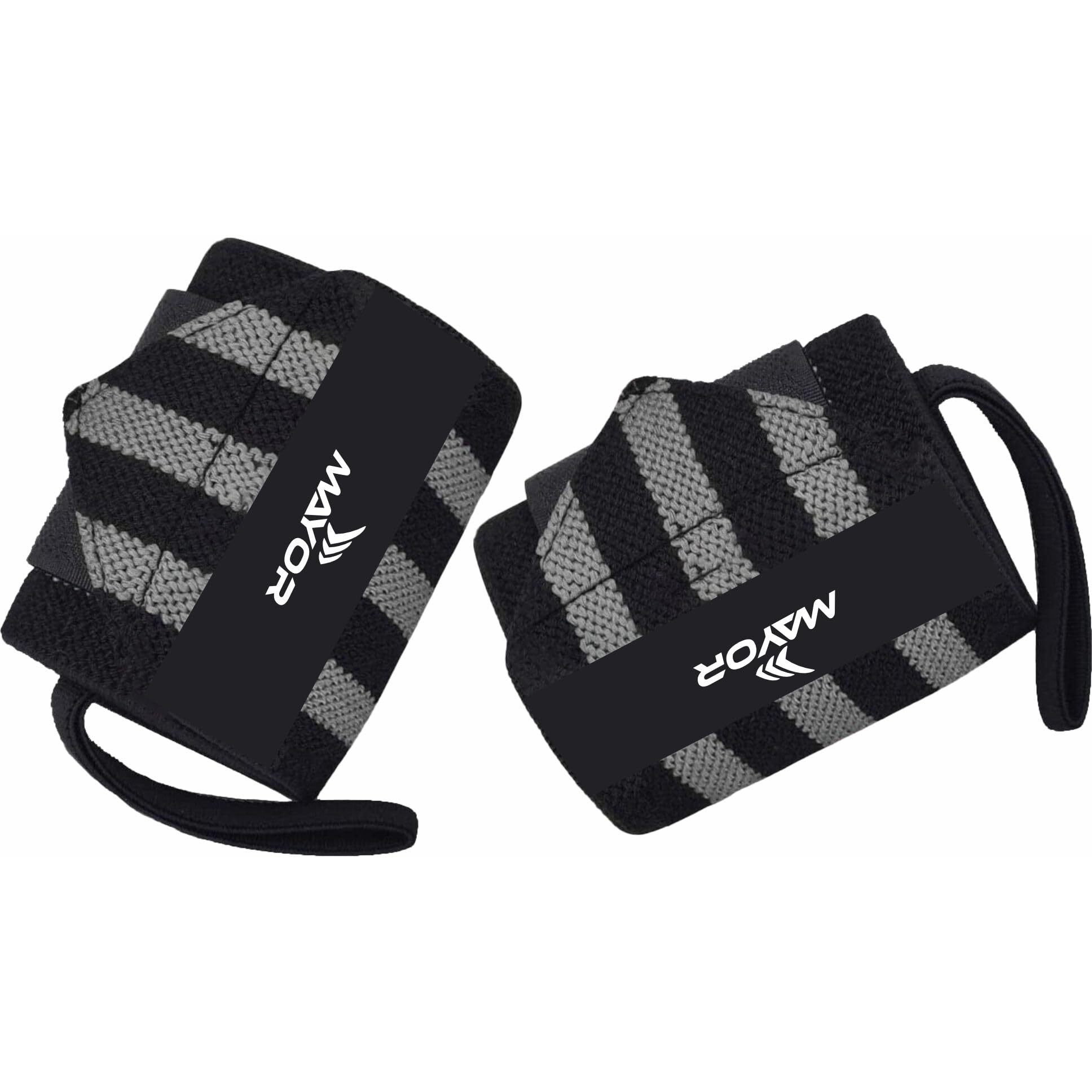Mayor Secure Gym Gloves (Free Size) (One Size, Grey/Black)
