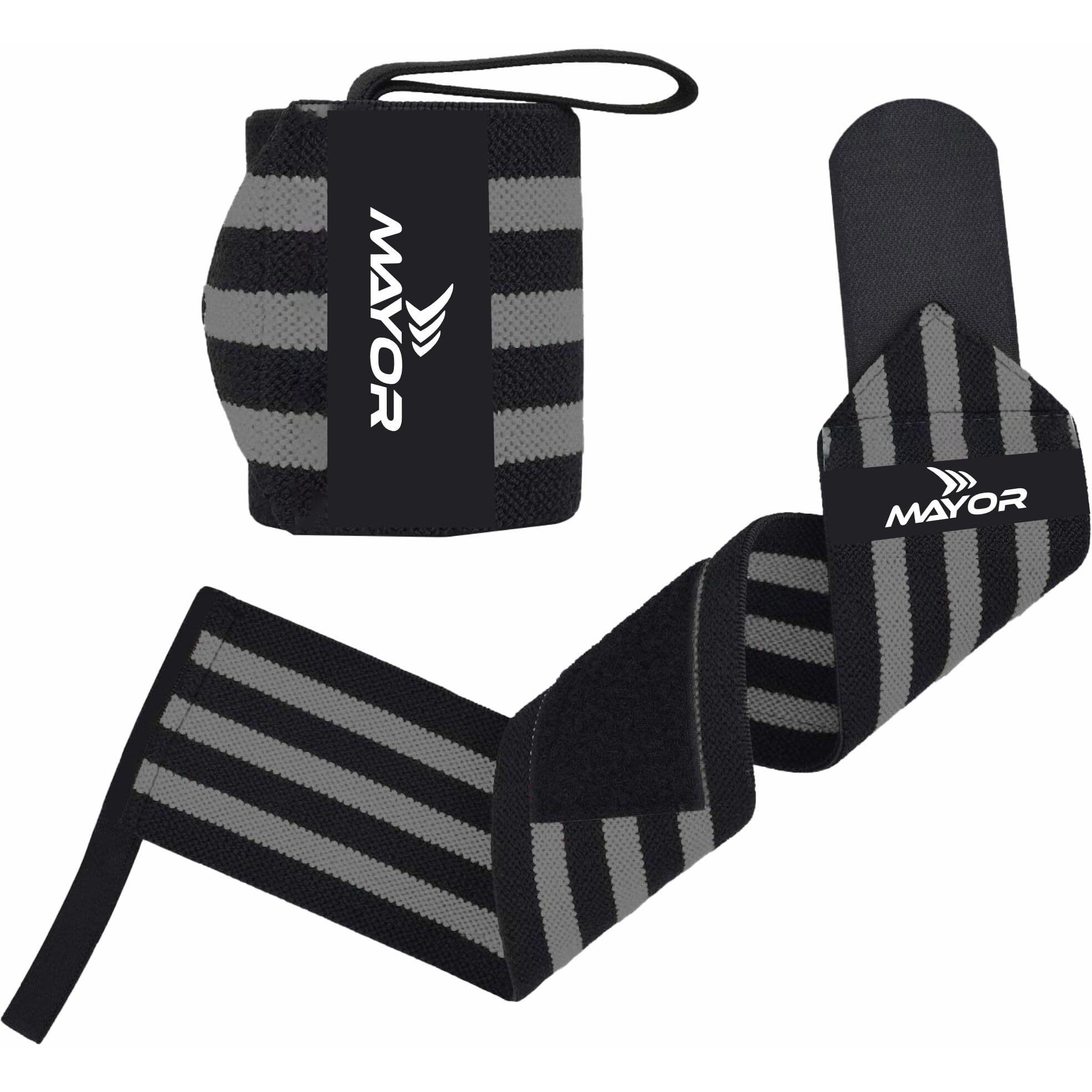 Mayor Secure Gym Gloves (Free Size) (One Size, Grey/Black)