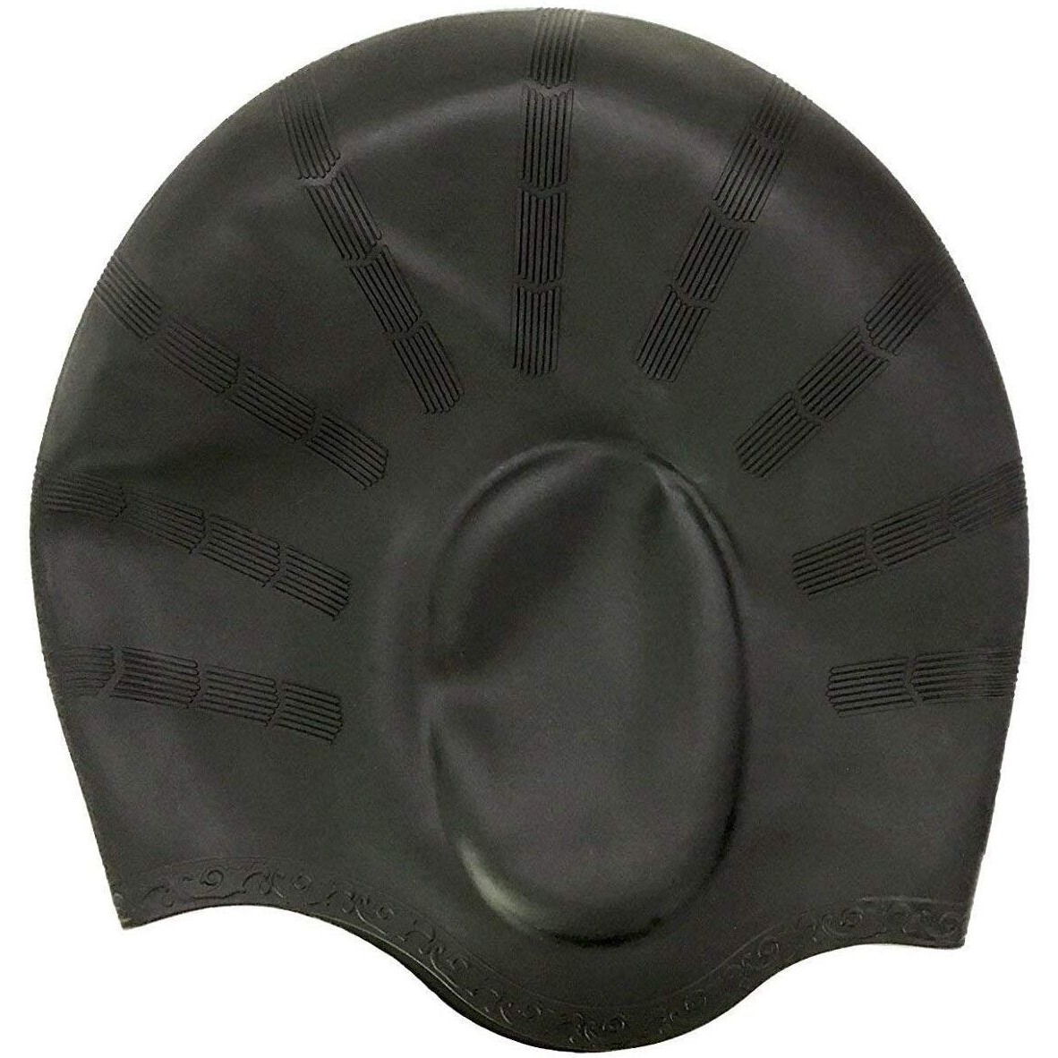 Cable World Latest Designed Long Hair Silicone Swim Cap, Keeps Hair Clean with Ear Protector,Waterproof Silicone Swimming Cap for Adult Woman and Men