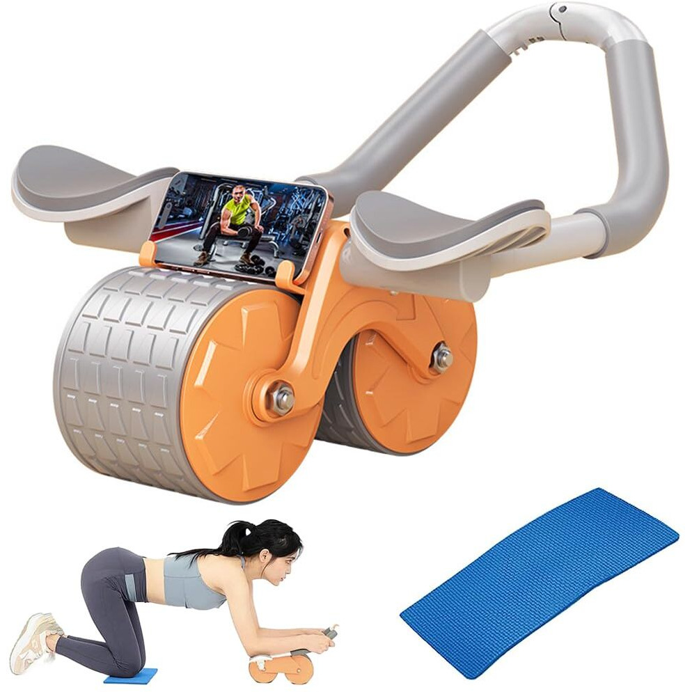Proberos Ab Roller Set with Counter & Silent Knee Pad Mat for Exercise Gym, Premium Abdominal Ab Roller with Elbow Support & Phone Holder for Core workout, fitness & Exercise, Home Workout Equipment