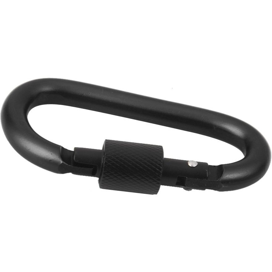 RIANZ All New Imported Aluminum Carabiner D-Ring/Clip/Hook/Keychain/Screw Locking, Black