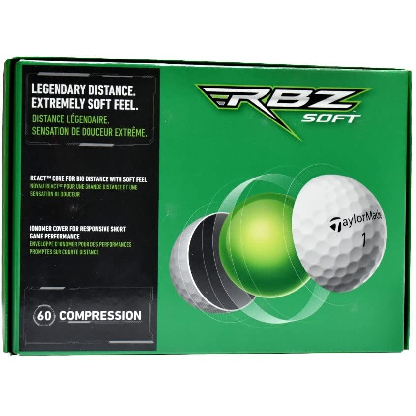 TaylorMade RBZ Soft Golf Balls - White Color (Pack of 12) | Latest 2021 Edition | Extreme Soft Feel | Best for Mid & High Handicap