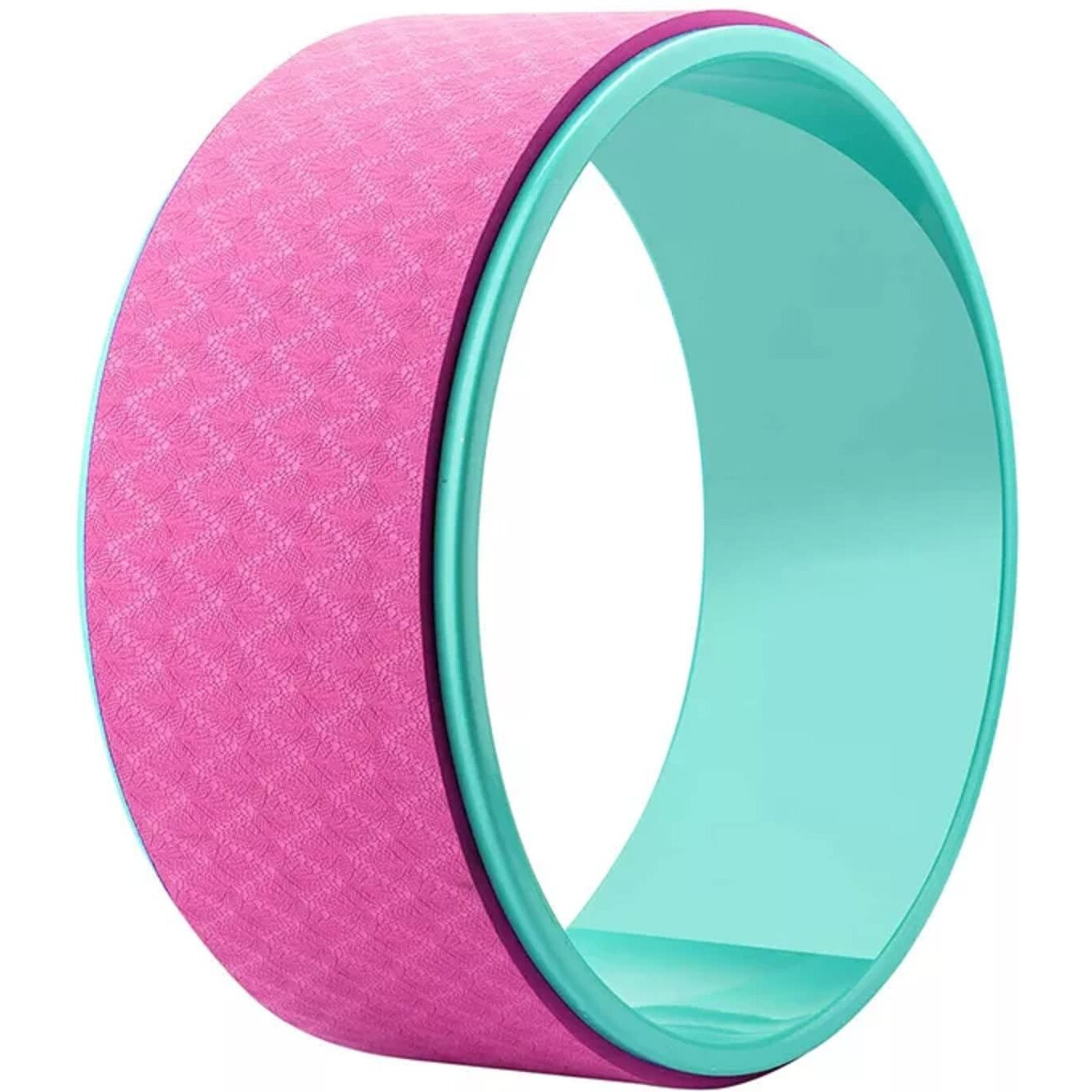 Bodylastics Yoga Wheel for Back Bends, Exercise, Stretching for Women and Men Fitness 13 Strong, Sweat Resistant & Eco-Friendly (13 Inch, Blue/Pink)