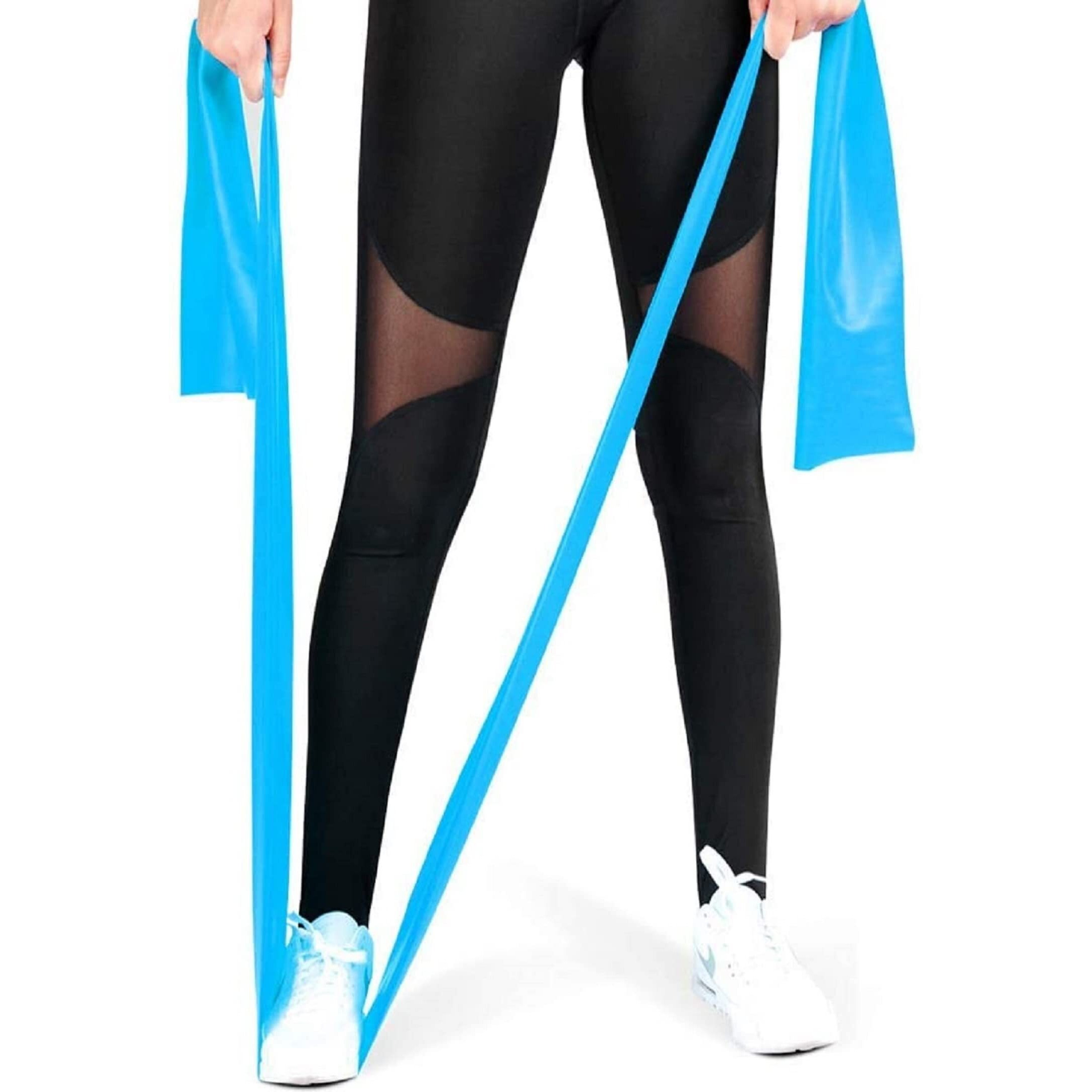 Fitlastics Natural Rubber Resistance Bands For Toning. Strength Training, Stretching, Physical Therapy, Pilates, Yoga Exercises Home Fitness Workouts For Men/Women (25Lbs - 6Ft - Blue Band)