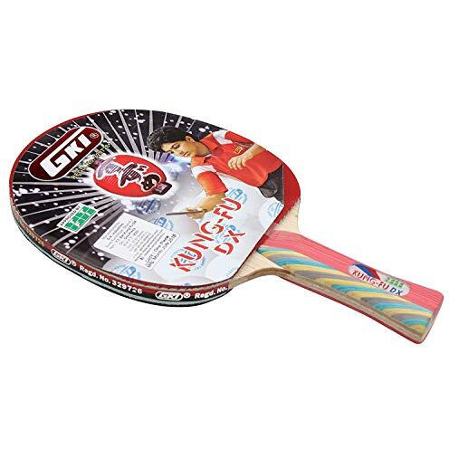 GKI Kung Fu DX Wood Table Tennis Racquet - Pack of 2, Red