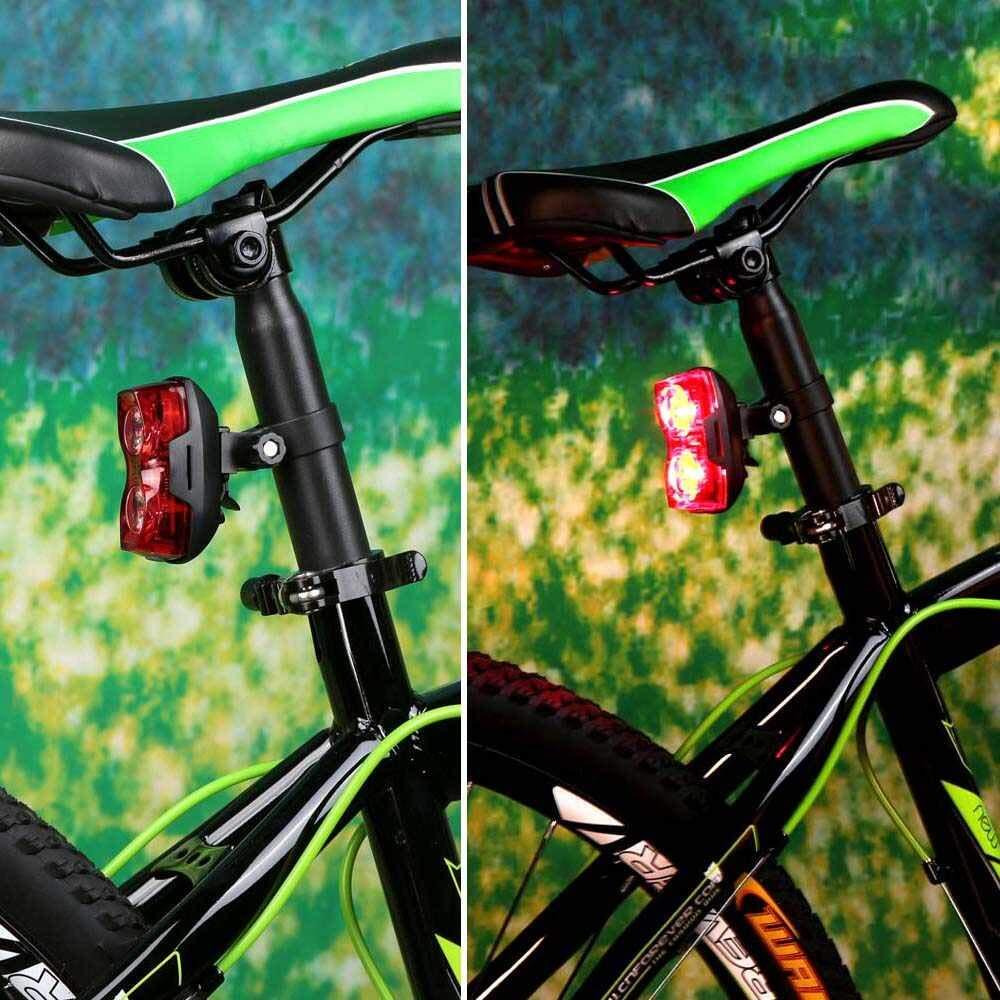 Inditradition Bicycle 2-in-1 Flash Tail Light | Inbuilt 2 Laser & 5 LEDs, Multi-Functional 7 Modes (Red)