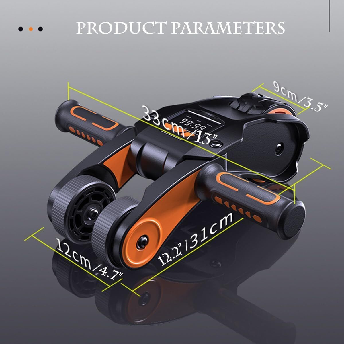 Yagviz Ab Roller Wheel, Core Muscle Ab Trainer With Intelligent Display, Exercise Wheels For Home Gym Fitness, Fitness Equipment For Core Workout With Knee Pad Accessories, Multicolor
