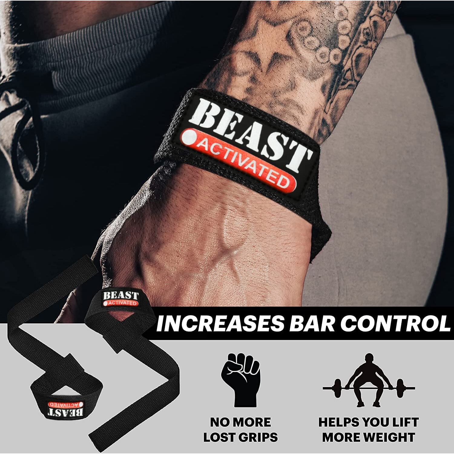 EasyHealth liftings Straps Gym Straps Deadlift Straps For Gym Weight Lifting Wrist Straps For Gym Men Wrist Supporter For gym, 25 Inch Long I Soft Padding I Heavy Duty