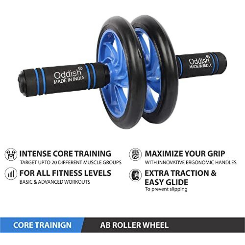 ODDISH way to fitness Tummy Trimmer with Twister and Toning Tube and hand Grip and ab exerciser and push up stand combo Pack for man and women (AB ROLLER)
