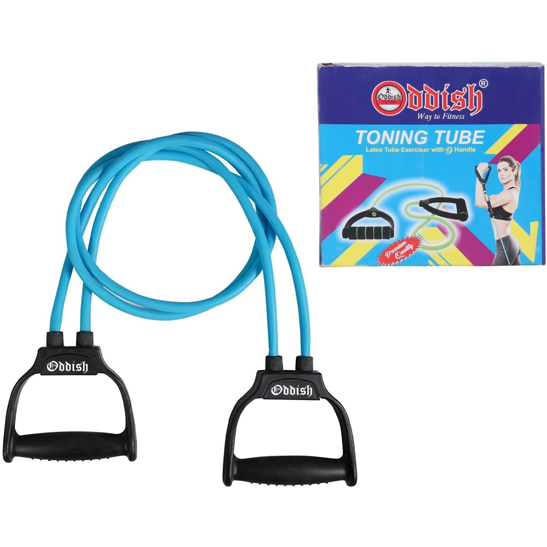 ODDISH way to fitness 11 in 1 Resistance Bands/Toning tube Double and Single/Tummy trimmer/Large & Standered Springs Combo Pack for Man & Women (RESISTANCE TUBE, DOUBLE TUBE)