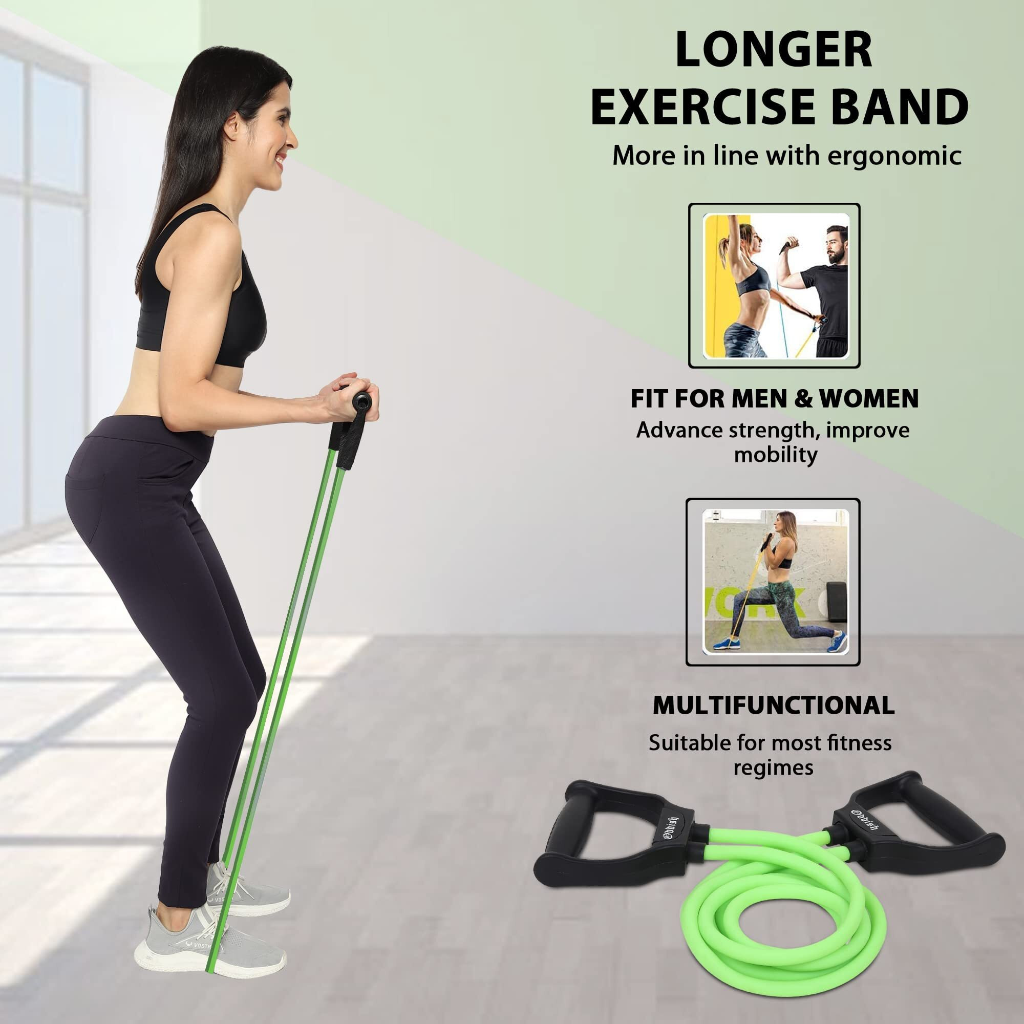 ODDISH way to fitness 11 in 1 Resistance Bands/Toning tube Double and Single/Tummy trimmer/Large & Standered Springs Combo Pack for Man & Women (RESISTANCE TUBE, DOUBLE TUBE)