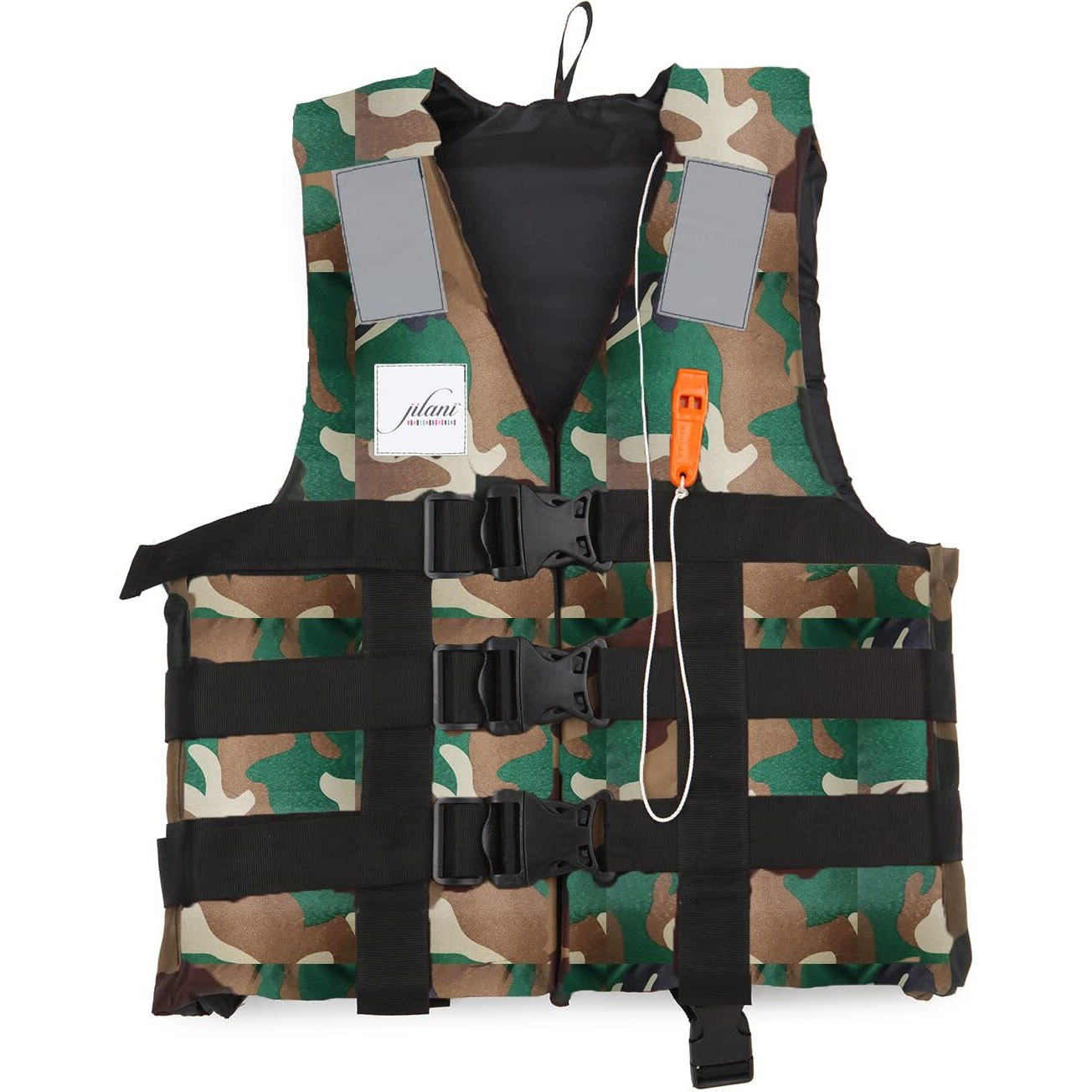 Jilani Kids Swim Jacket life jacket Personal Flotation Safety Life Jacket Weight Capacity Up to 40Kg, Age 8-15 Years Military color
