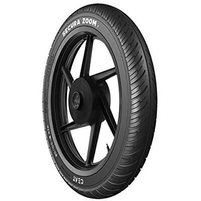 Ceat Secura Zoom 80/100-18 47P Tubeless Bike Tyre, for FRONT ONLY (101922)