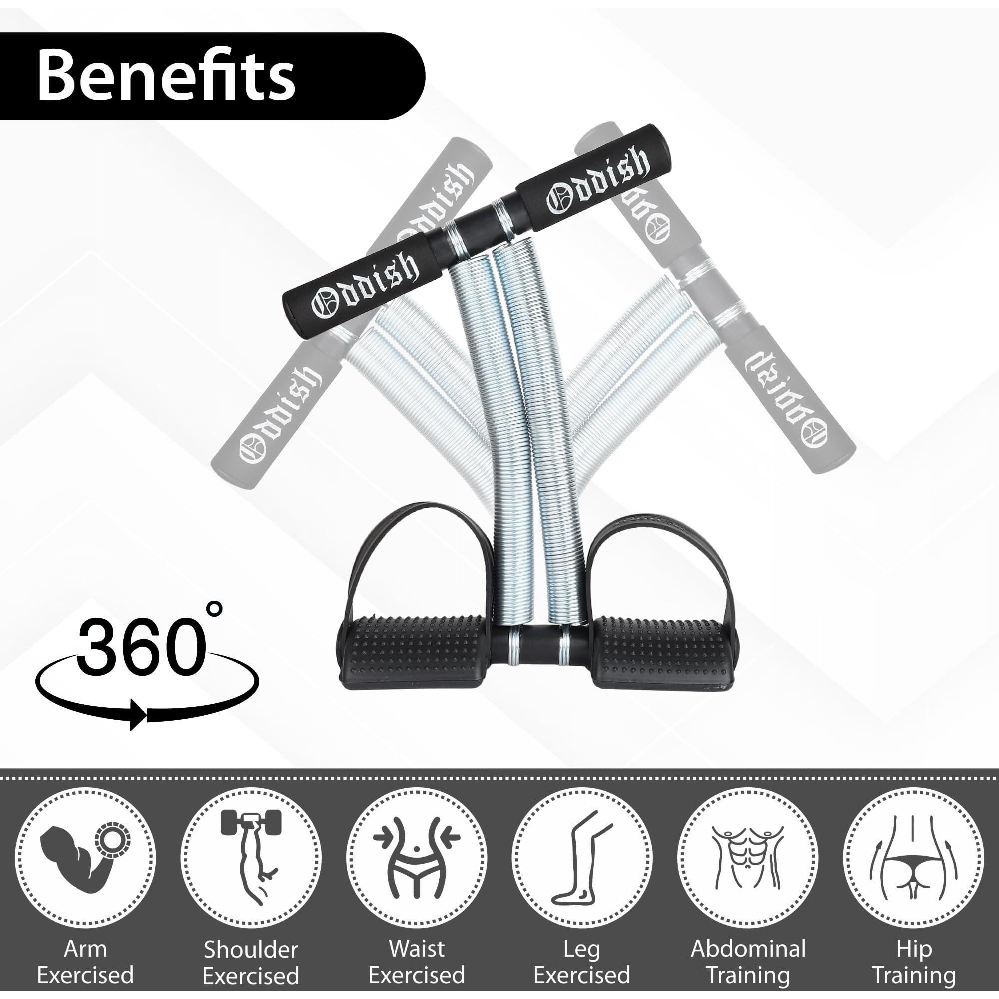 ODDISH way to fitness Tummy Trimmer with Twister and Toning Tube and hand Grip and ab exerciser and push up stand combo Pack for man and women (TUMMY TRIMMER WITH PUSH UP BOARD)