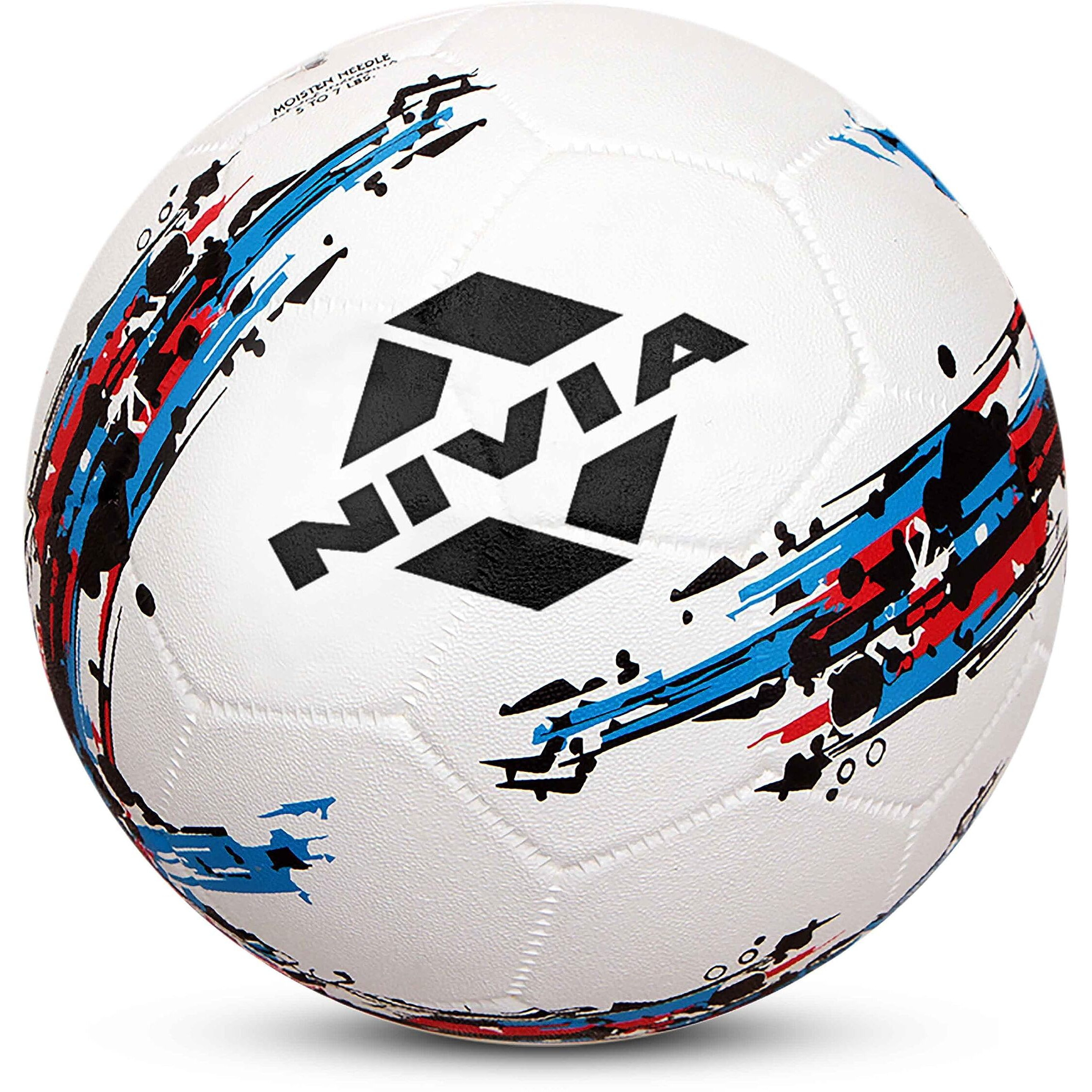 Nivia Storm Rubber Football, Size 5, (White)