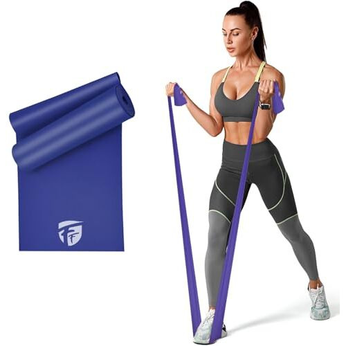 FirstFit Natural Rubber Best Resistance Elastic Exercise Workout Loop Band Set for Booty, Glute, Leg and Thigh Exercising (Purple, 1.5 Meter)