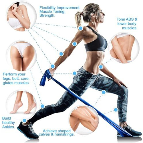 FirstFit Natural Rubber Best Resistance Elastic Exercise Workout Loop Band Set for Booty, Glute, Leg and Thigh Exercising (Purple, 1.5 Meter)