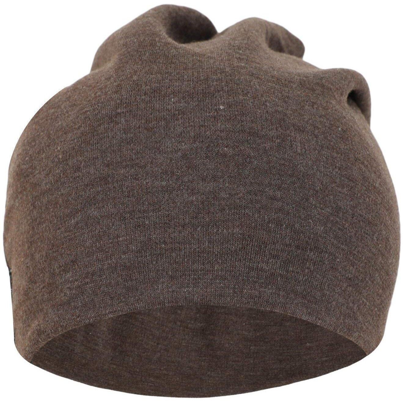 FabSeasons Cotton Slouchy Beanie and Skull Cap for Summer, Winter, Autumn & Spring Season, Can be used as a Helmet Cap too (Brown)