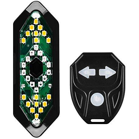 Linist Bicycle Tail Light with Turn Signals Brake Light,Tweeter Wireless Remote Control Bicycle Rear Light Back USB Rechargeable Safety Warning Cycling Light