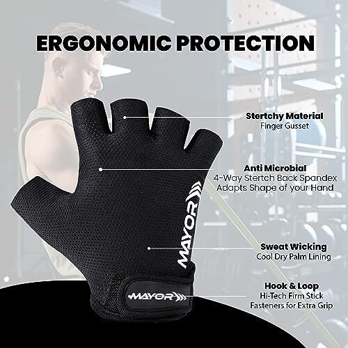 Mayor Shield Gym Gloves Gym Gloves Gloves for Gym Workout, Weightlifting Gym Gloves for Men and Women Bike Sports Gloves