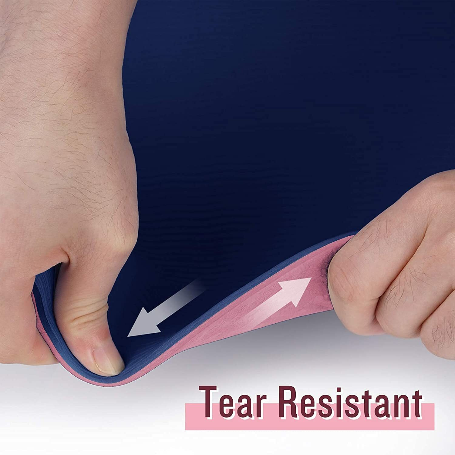 Bodylastics Yoga Mat for Men and Women with Carry Bag TPE 6ft x 2ft x 6mm Large Size Anti Slip & Anti Tear Workout Mat (Pink/Blue)