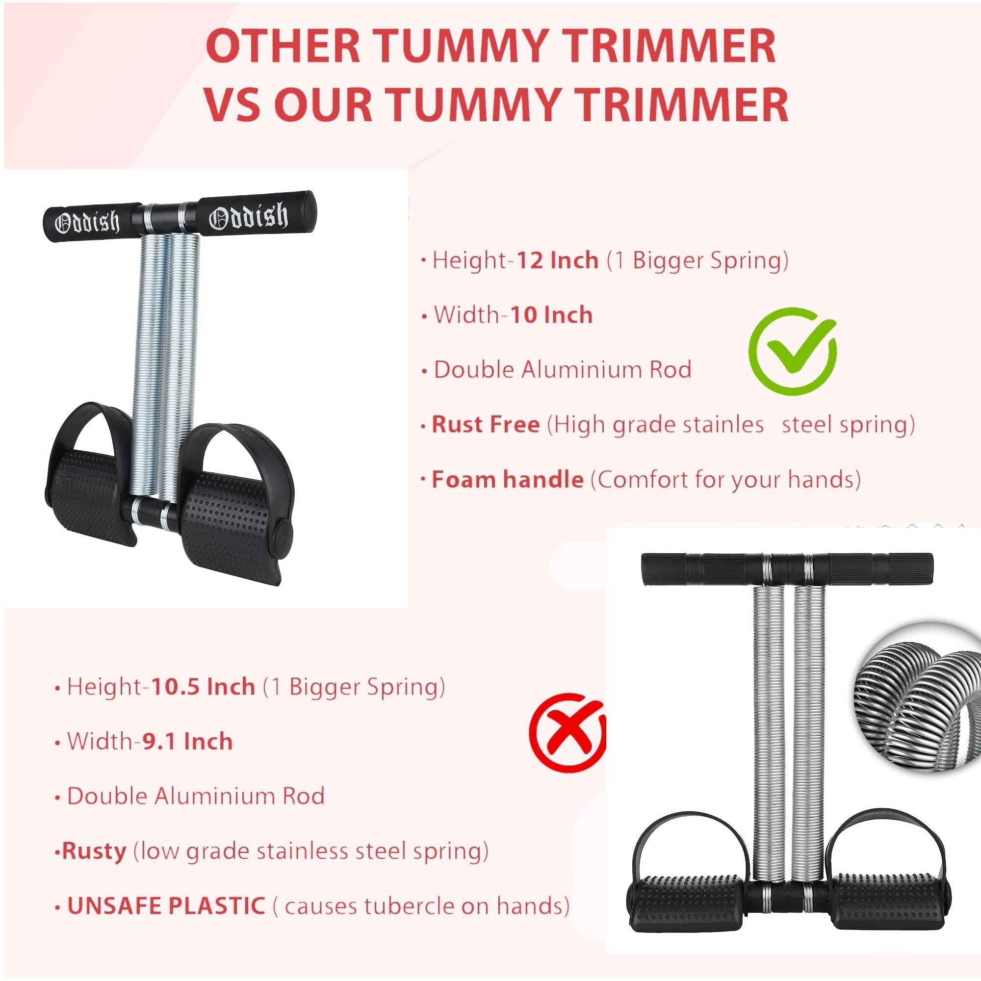 ODDISH way to fitness Tummy Trimmer with Twister and Toning Tube and hand Grip and ab exerciser and push up stand combo Pack for man and women (TUMMY TRIMMER WITH AB EXERCISE)