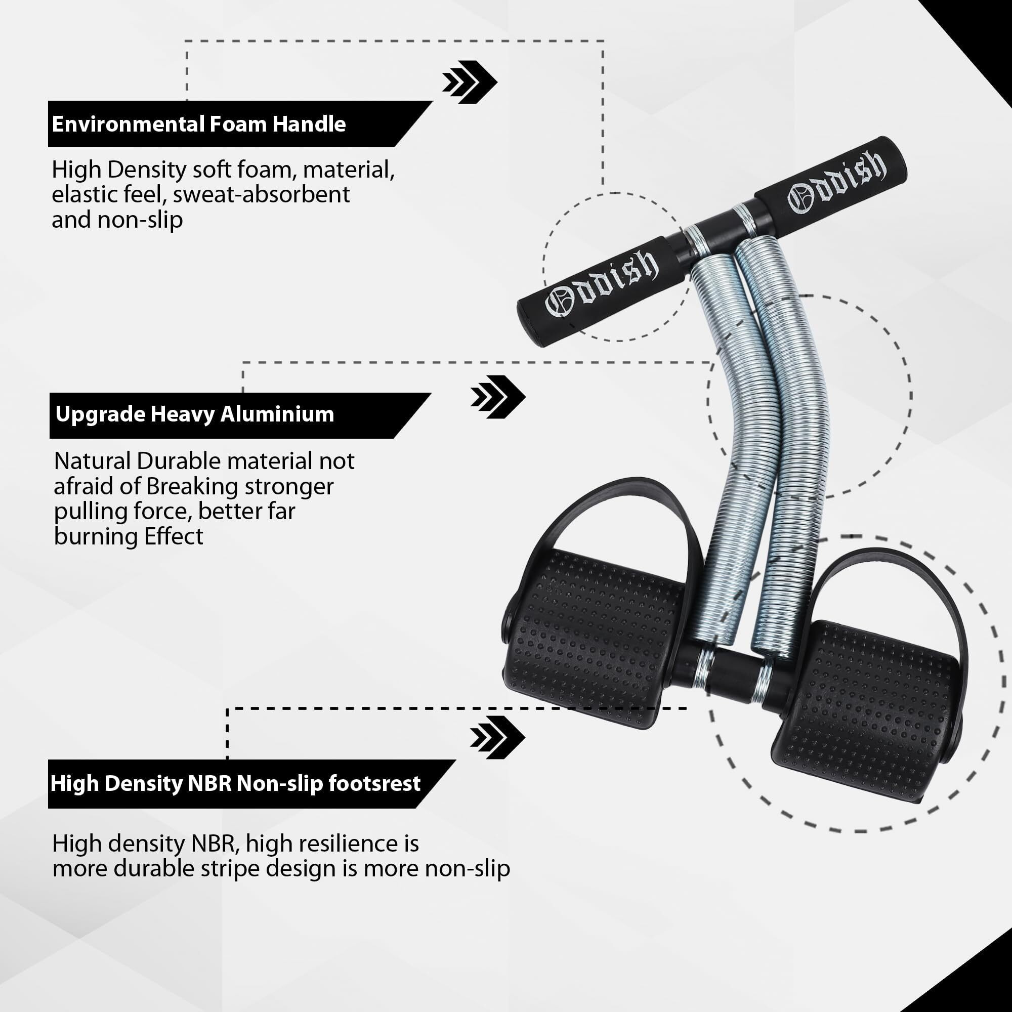 ODDISH way to fitness Tummy Trimmer with Twister and Toning Tube and hand Grip and ab exerciser and push up stand combo Pack for man and women (TUMMY TRIMMER WITH PUSH UP BAR)