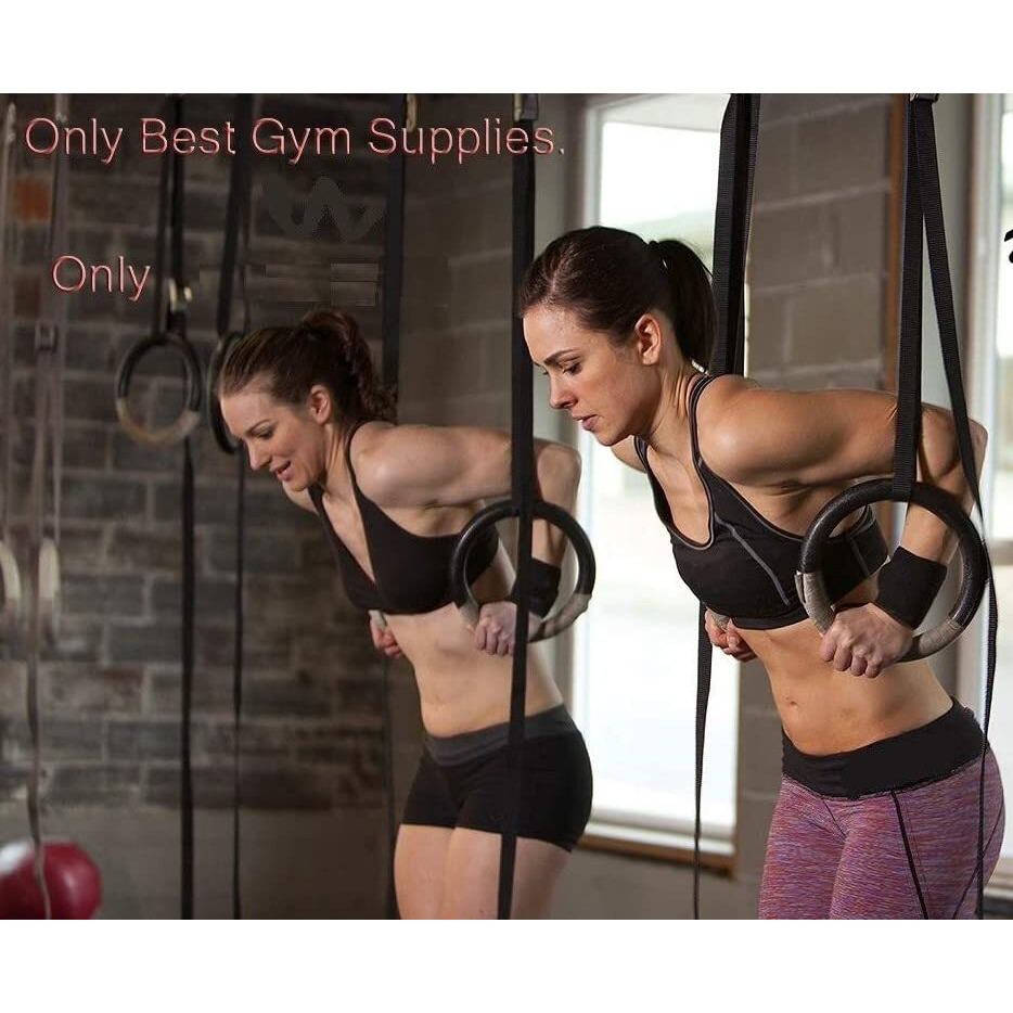 TechHark Gymnastic ABS Rings for Cross Fitness Functional Training for Home Gym Full Body Workout (Only Ring OW)