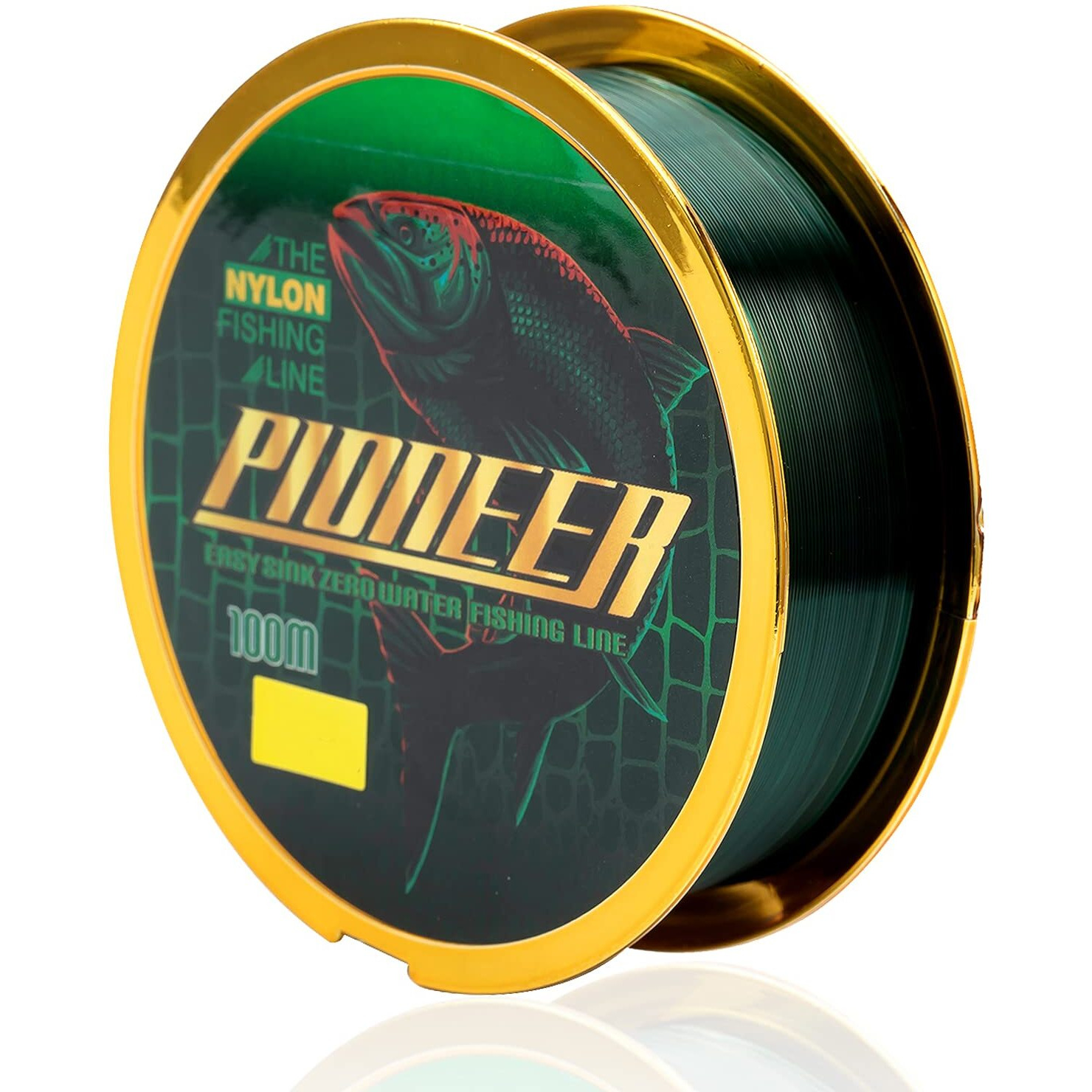 Proberos Super Strong Fishing Line, 100m Diameter 0.52mm 48.7LB Nylon Fishing Accessories, Fishing Soft and Durable (Green, Maximum Pulling Force 22 KG) (Green)