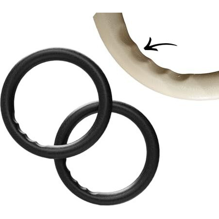 TechHark Gymnastic ABS Rings for Cross Fitness Functional Training for Home Gym Full Body Workout (Only Rings Black)
