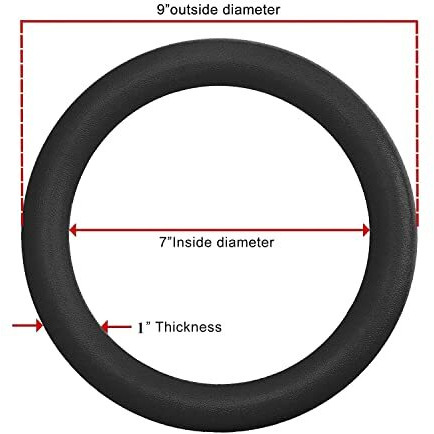 TechHark Gymnastic ABS Rings for Cross Fitness Functional Training for Home Gym Full Body Workout (Only Rings Black)