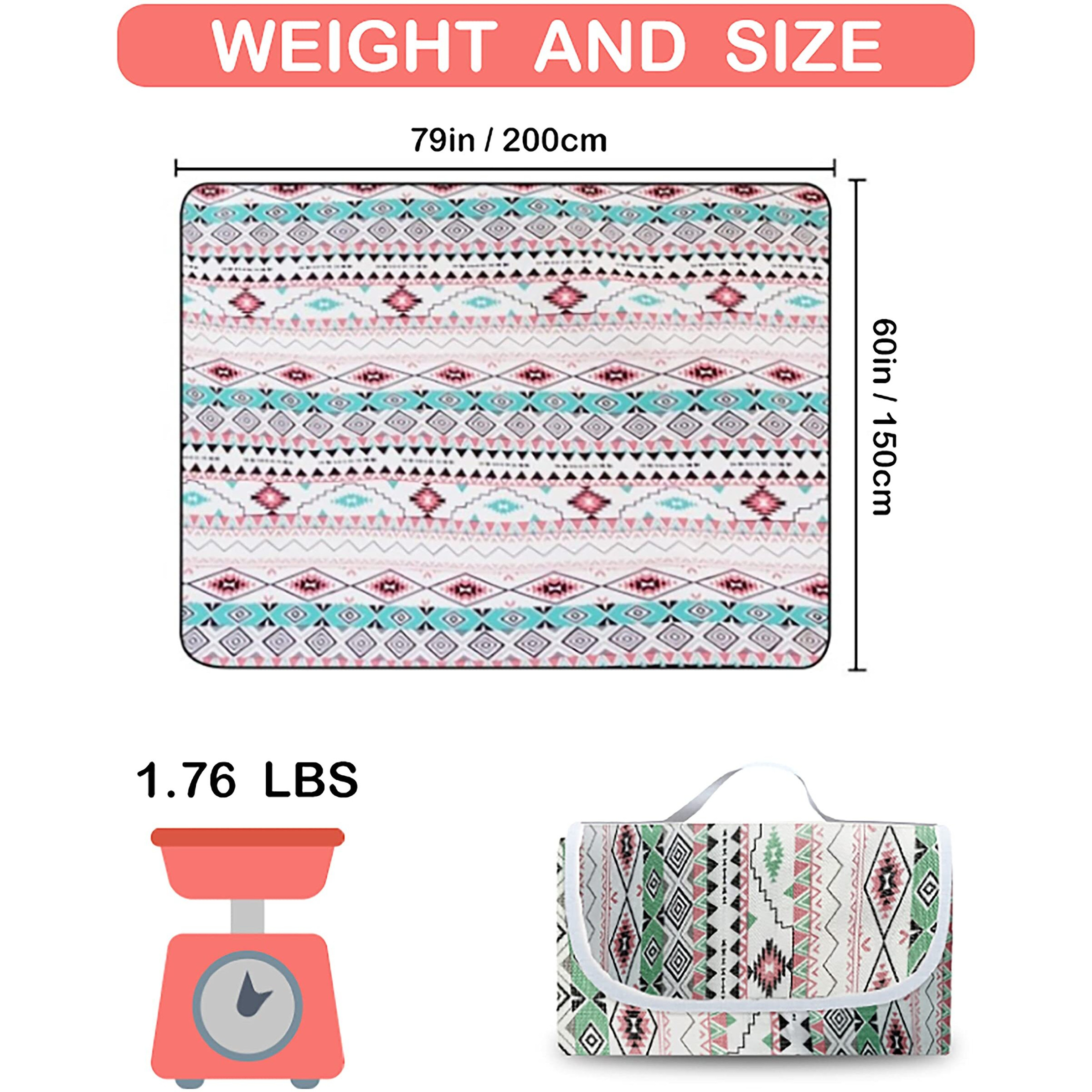 FDSHIP Oligitdi Outdoor Foldable Beach Picnic Mat/Camping mat (White)