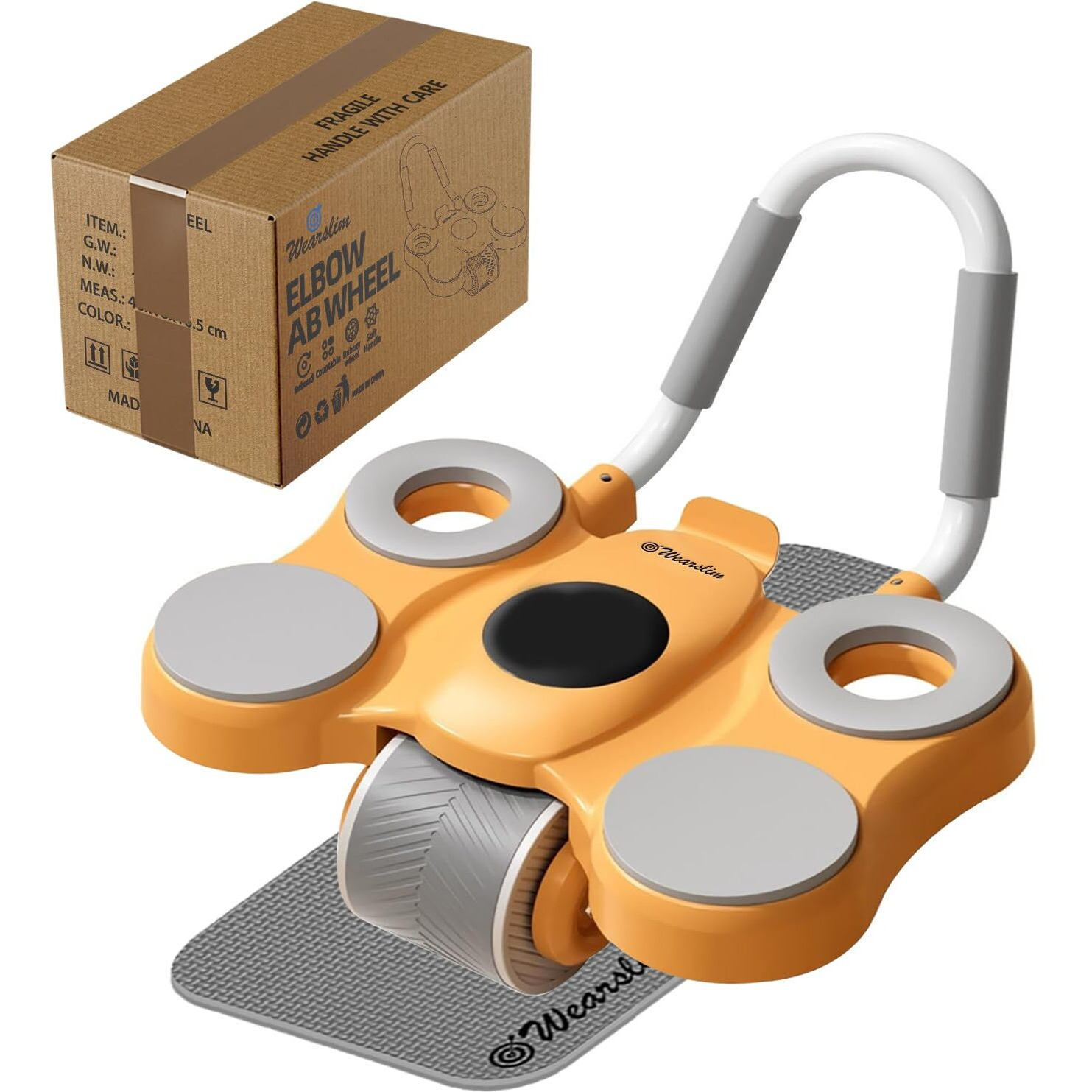 Wearslim Abs Roller for Men & Women| Advanced Ab Roller with Automatic Rebound| Abs Roller Wheel with 4 Strong Elbow Support & Digital Timer| Abdominal Strength Training Home Gym Equipment|For Abdominal Core Exercises, Core Strength, Plank and Full Body Strength Training