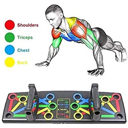 ODDISH way to fitness Push Up Board System-15 In 1 Body Building Exercise Tools,Hand Grip,Finger Gripper Combo Pack-Workout Push Up Stands,Training System For Men&Women(Push-Up-Combo)