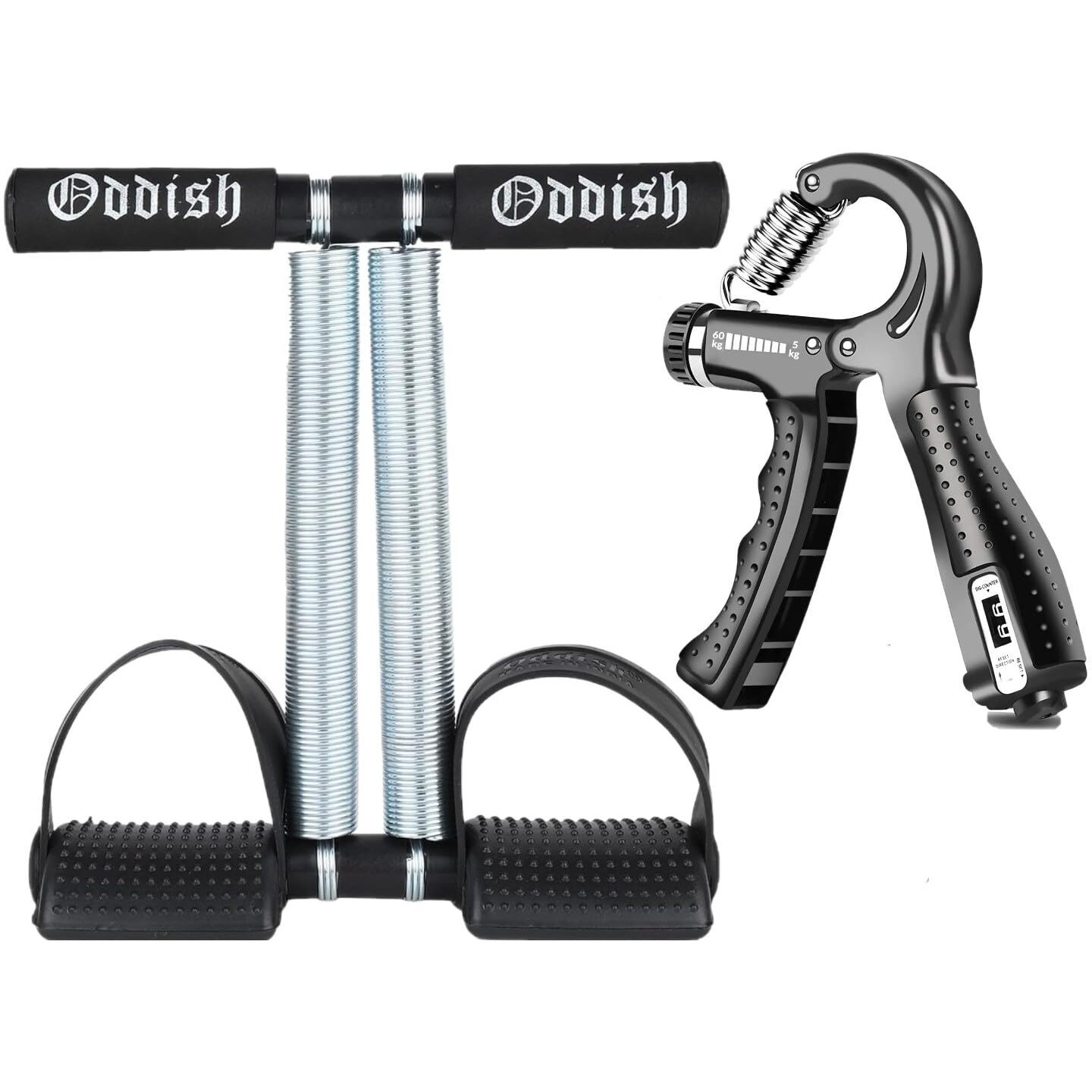 ODDISH way to fitness Tummy Trimmer with Twister and Toning Tube and hand Grip and ab exerciser and push up stand combo Pack for man and women (TUMMY TRIMMER WITH HG COUNTER)