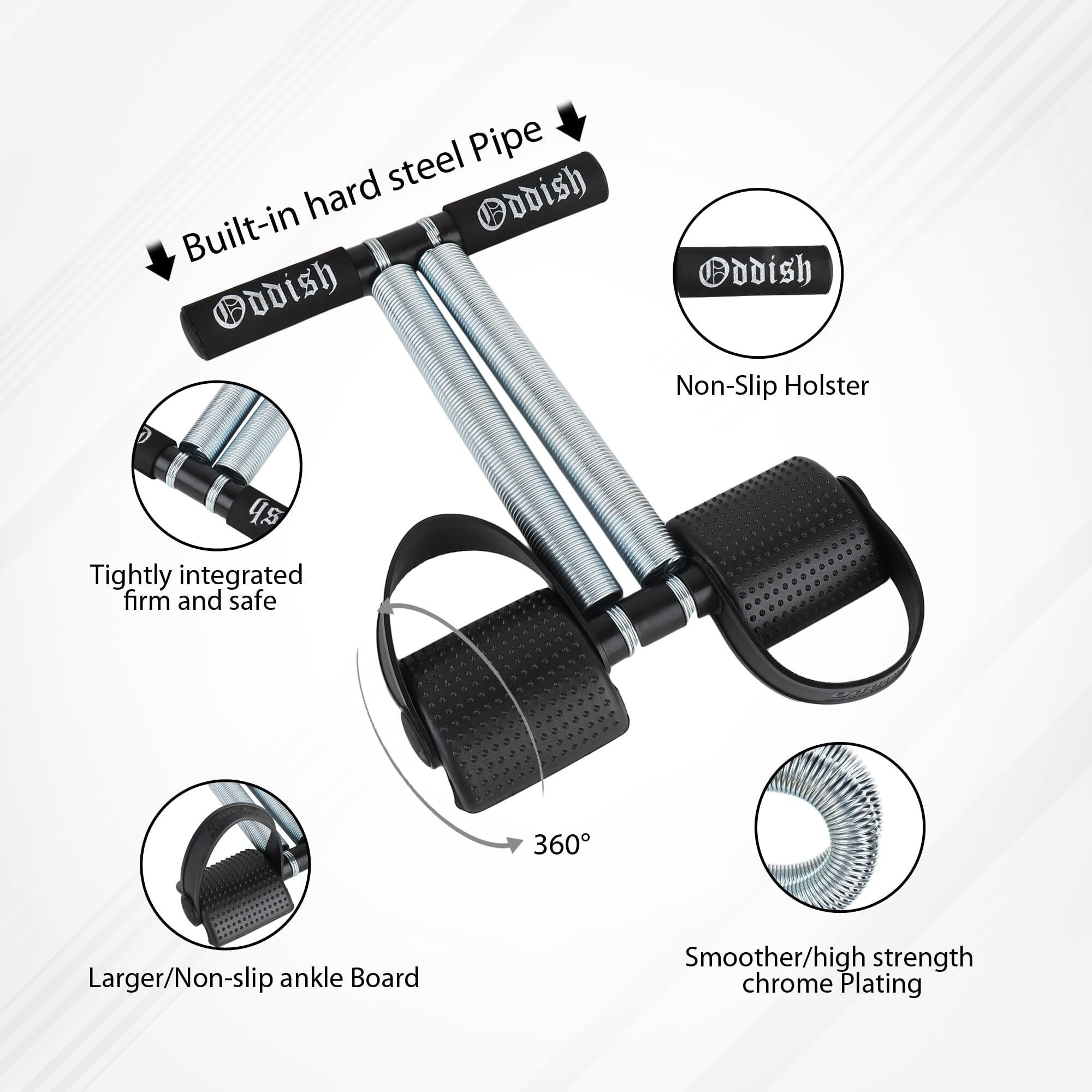 ODDISH way to fitness Tummy Trimmer with Twister and Toning Tube and hand Grip and ab exerciser and push up stand combo Pack for man and women (TUMMY TRIMMER WITH HG COUNTER)