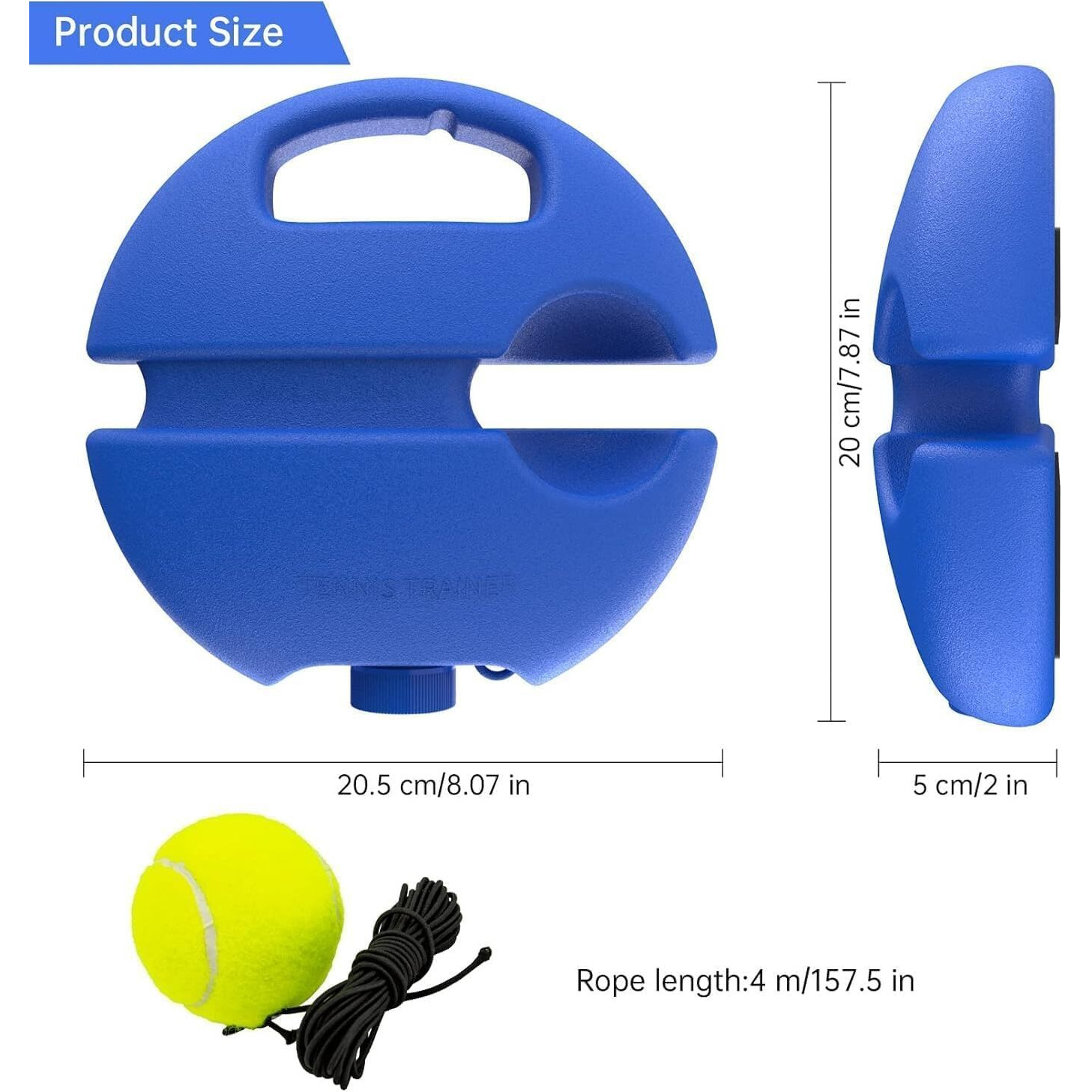 MANAKI Tennis Trainer Rebound Ball with String Convenient Tennis Training Gear Tennis Practice Device Solo Tennis Training Equipment for Self-Pracitce |Tennis Practice Trainer (Pack of 3 Pcs)