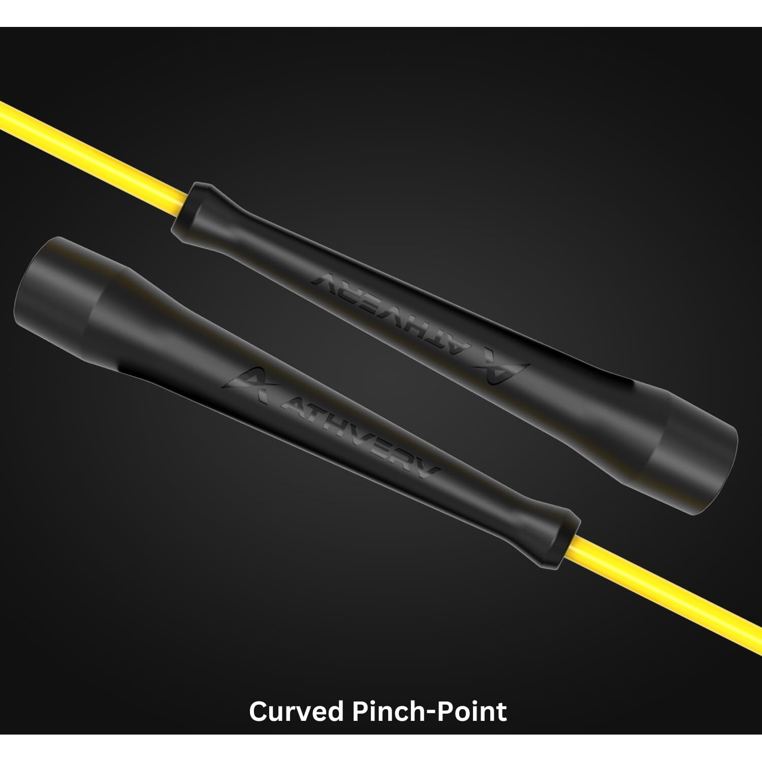 Athverv Pro Boxer Jump Rope, Speed Skipping Rope for Boxing Workout & Footwork (Yellow)