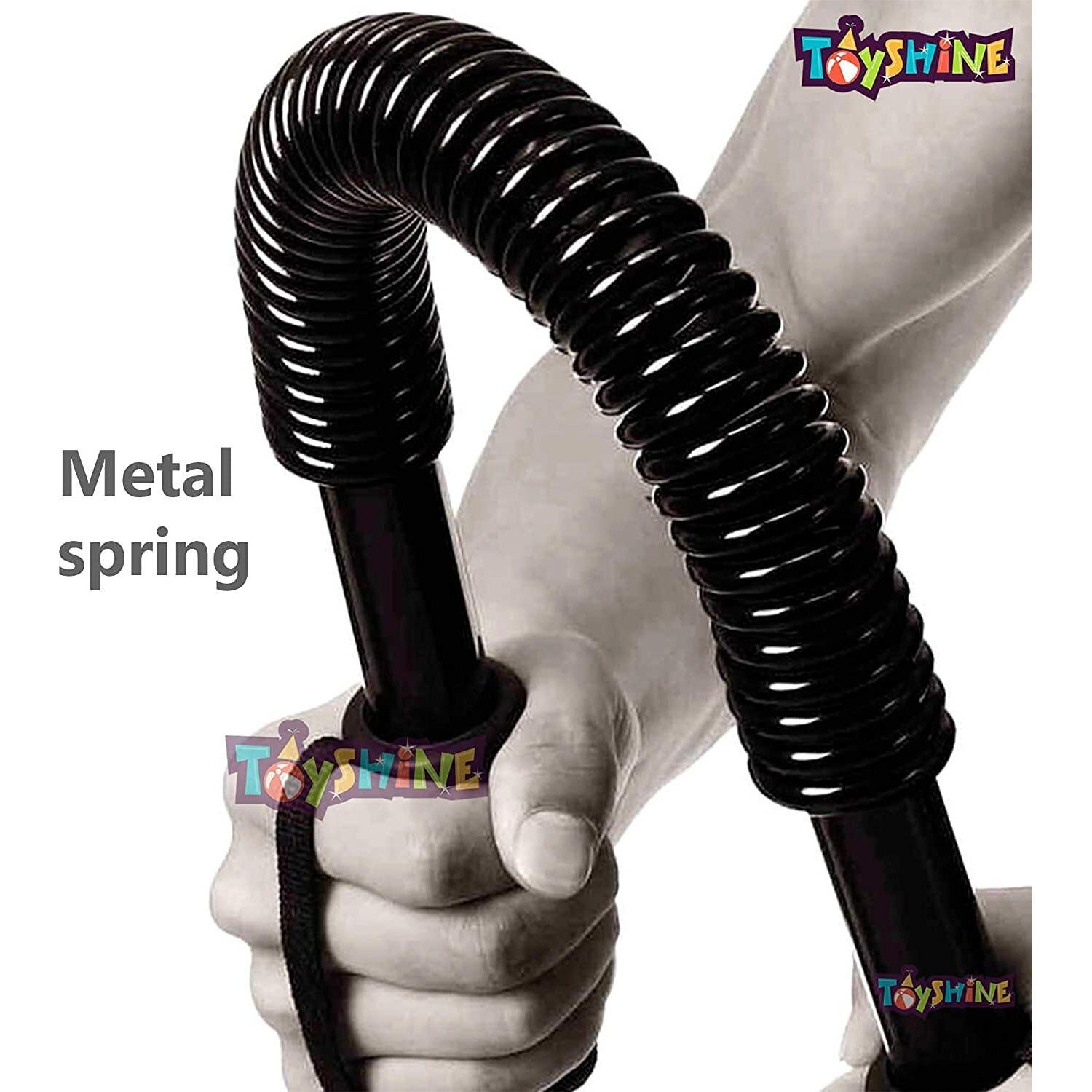 Toyshine Spring Power Twister (20kg) Bar Equipment for Upper Body & arm Strengthening Workout - Black (SSTP)
