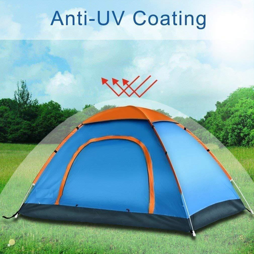 Device Polyester Picnic Hiking 8 Person Camping Portable Dome Tent with Bag (Multicolour)