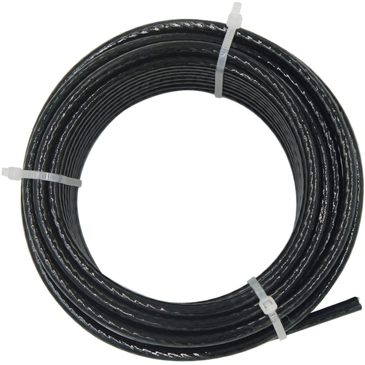 Shopoflux Gym Machine Wire Rope PU Coated Cable Inside Steel (Black) (6 MM, 50 Meter)