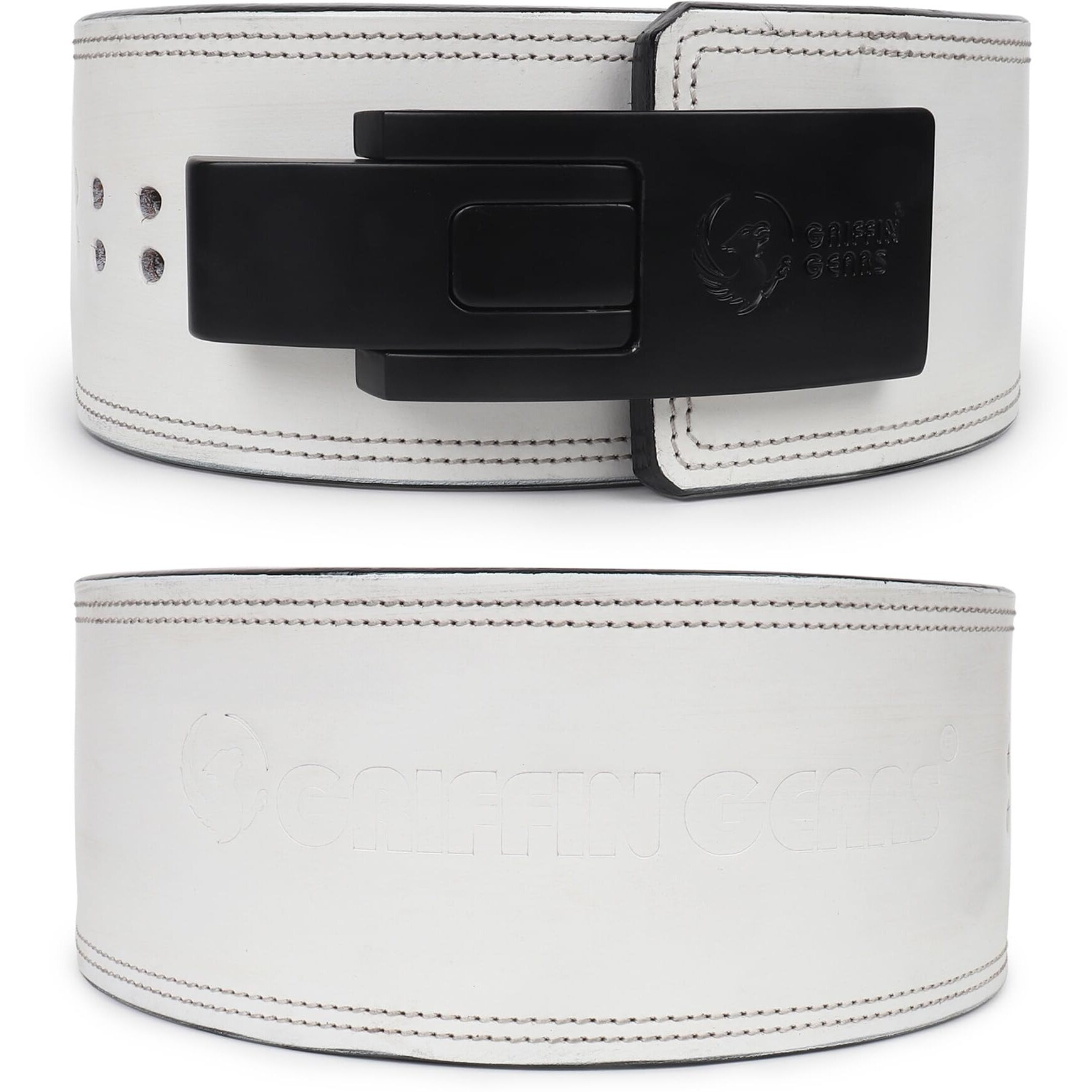 GRIFFIN GEARS Weight Lifting Gym Belt|Genuine Leather Gym Belt for Workout |Powerlifting Belt Deadlift Belt Gym For Back Support Lifting Belt-13MM (Medium-32 to 41 )